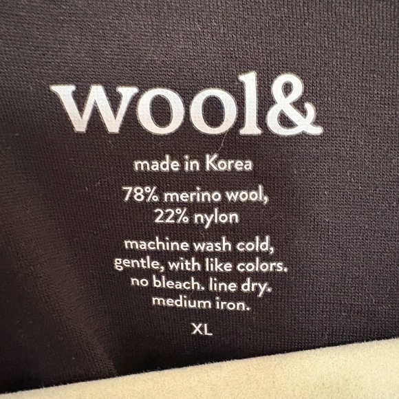 Wool& wool and rowena swing dress merino wool black size XL - Picture 3 of 7